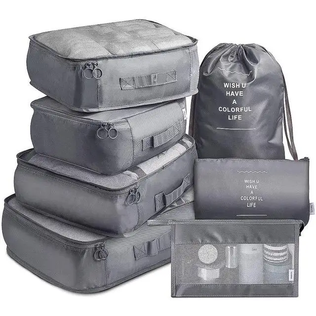 LYMECH 7 in 1 custom underwear foldable luggage organizer suit packing cubes clothing storage travel bags for men women ladies
LYMECH 7 in 1 custom underwear foldable luggage organizer suit packing cubes clothing storage travel bags for men women ladies