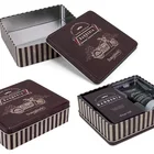 Metal Chocolate Box Cookie Can Rectangle Big Tin Box Biscuit Packaging