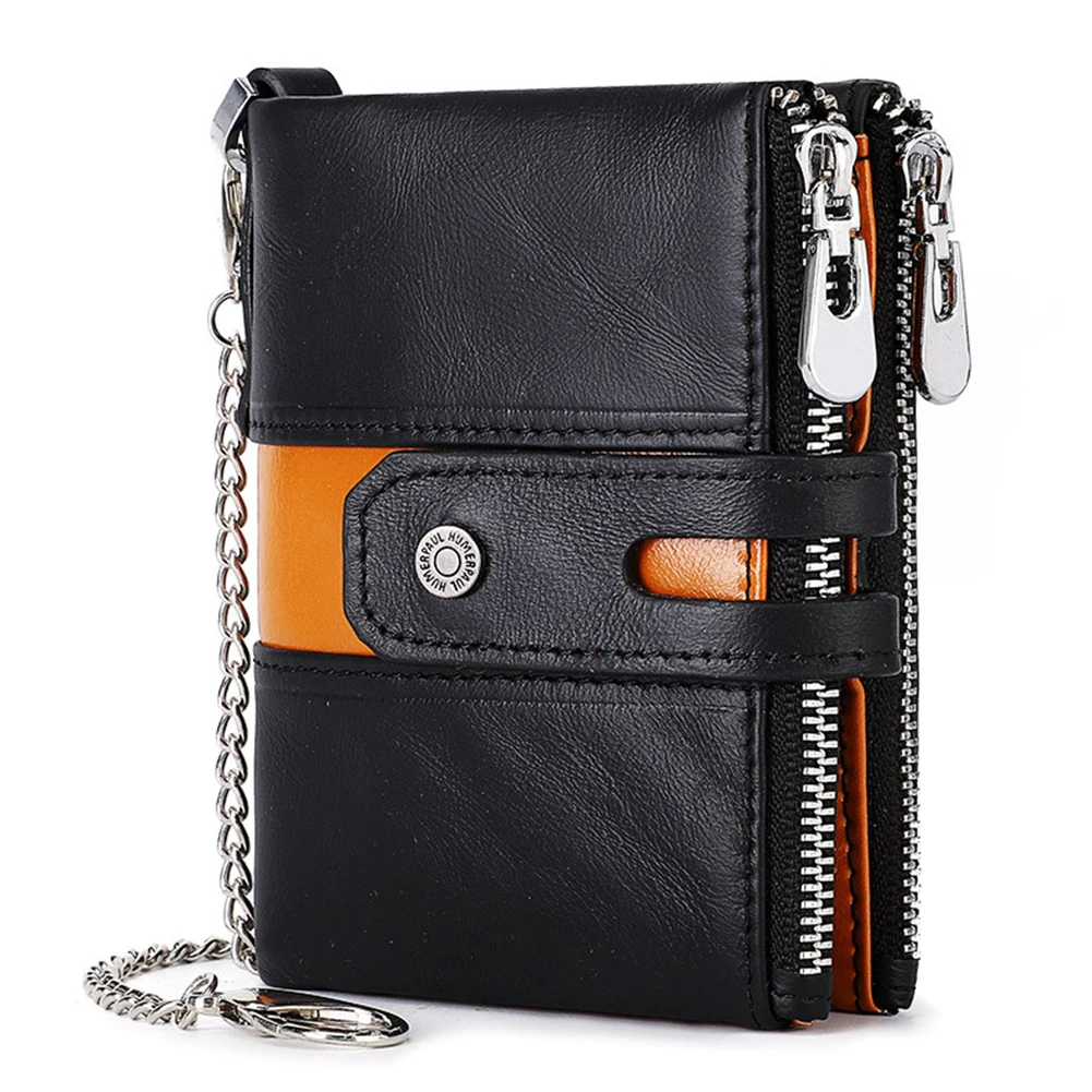 Trending Double Zippers Sides Men Cattlehide Wallet Genuine Leather Rfid Wallet Mini Purse Coin Pouch Card bag
Trending Double Zippers Sides Men Cattlehide Wallet Genuine Leather Rfid Wallet Mini Purse Coin Pouch Card bag