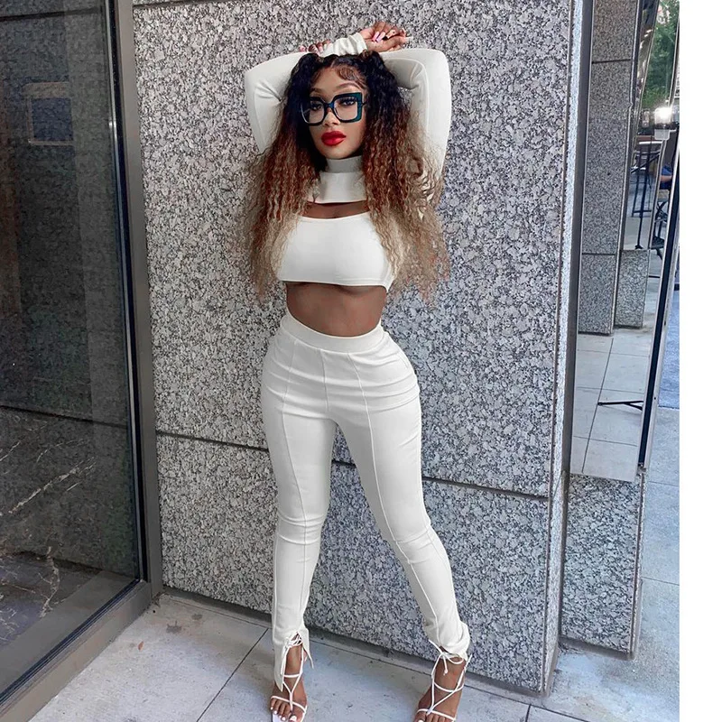 Fall 2021 Sexy Hollow Out Two Piece Set Women Clothing Long Sleeve Solid Color Two Piece Set Tracksuits
Fall 2021 Sexy Hollow Out Two Piece Set Women Clothing Long Sleeve Solid Color Two Piece Set Tracksuits
