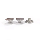 Silver Button Buttons High Quality Custom Silver Plastic Insert Jean Button For Denim Cloth
