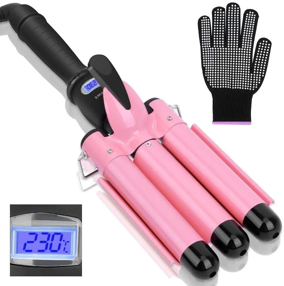 2020 new 3 Barrel Curling Iron with LCD Temperature 446F Display Crimper Curling Triple Barrel Hair Curling Iron
2020 new 3 Barrel Curling Iron with LCD Temperature 446F Display Crimper Curling Triple Barrel Hair Curling Iron