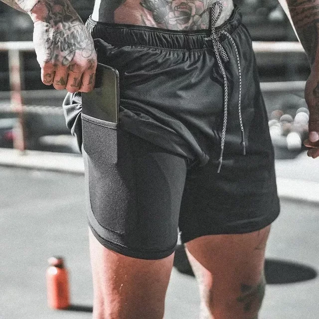 Men's Two in One active wear training gym clothing workout fitness shorts with pocket
Men's Two in One active wear training gym clothing workout fitness shorts with pocket