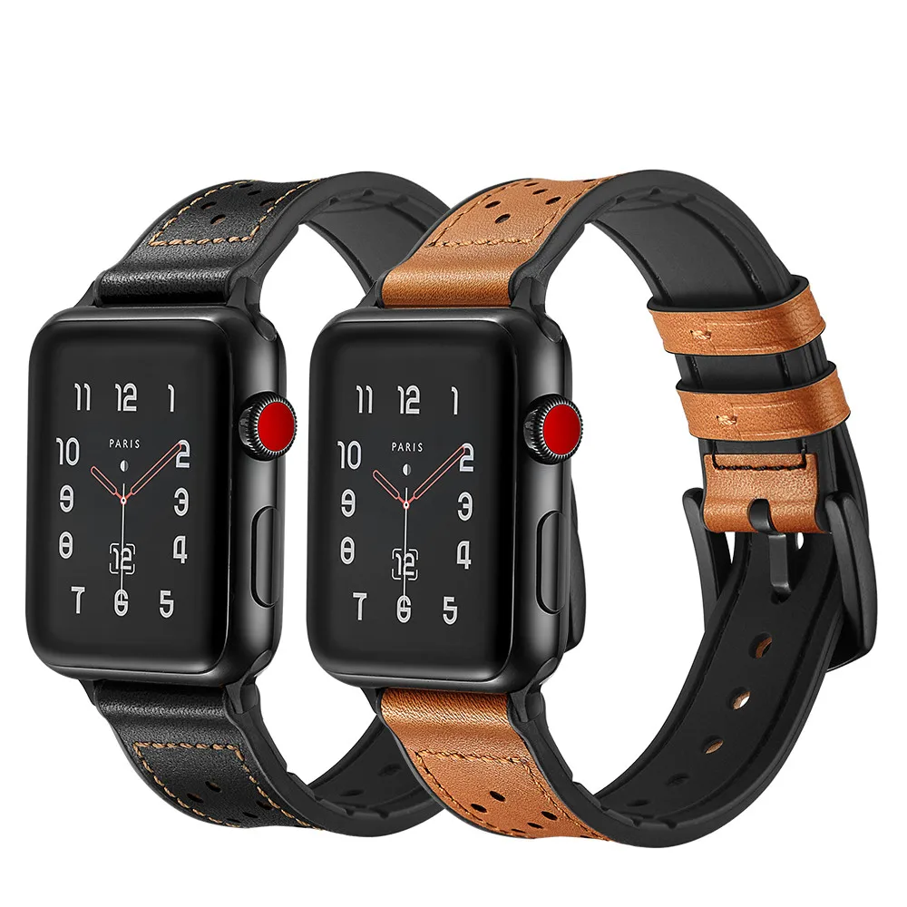 Silicone+Leather Band For Apple Iwatch 7/6/5/4/3/2/1 45/44/42/41/40/38mm Horns Connector Cave Style Watch Strap
Silicone+Leather Band For Apple Iwatch 7/6/5/4/3/2/1 45/44/42/41/40/38mm Horns Connector Cave Style Watch Strap