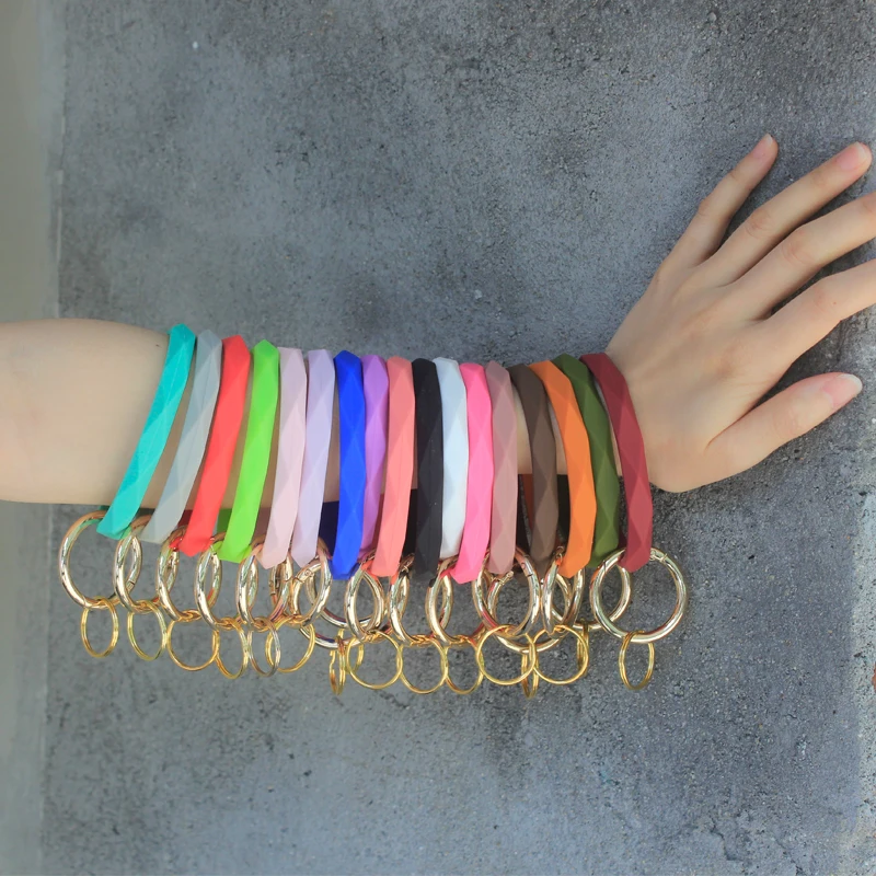 Keys Wallets Silicone Bracelet Key Ring Silicone Bangle Bracelet Customize Bracelet Keychain, Multi
Keys Wallets Silicone Bracelet Key Ring Silicone Bangle Bracelet Customize Bracelet Keychain, Multi