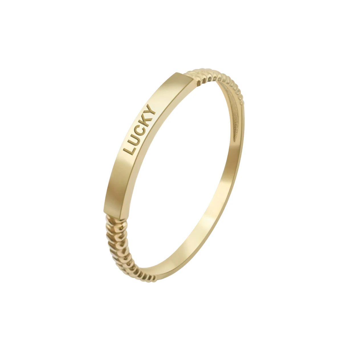 Wholesale 9k Gold Rings Jewelry Women Finger Rings Customize Letter Lucky Gold Jewelry Rings
Wholesale 9k Gold Rings Jewelry Women Finger Rings Customize Letter Lucky Gold Jewelry Rings