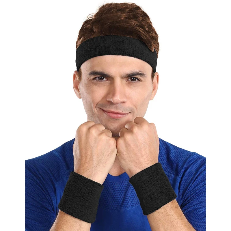 Sweatbands Set Head & Wrist Sweat Bands - Terry Cloth Sweatbands for Tennis, Working Out, Sports, Basketball, Gym, Exercise, Gray
Sweatbands Set Head & Wrist Sweat Bands - Terry Cloth Sweatbands for Tennis, Working Out, Sports, Basketball, Gym, Exercise, Gray