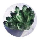 Natural Phantom Green Druse Quartz Crystal Cluster