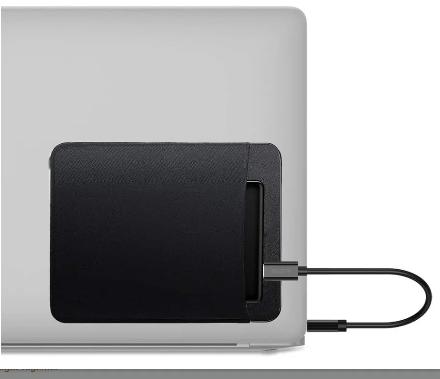 

Portable External Hard Drive Carrying Case Elastic Lycra Power Bank Holder Sticker Lycra Pouch Sticker on Laptop, Black or custom