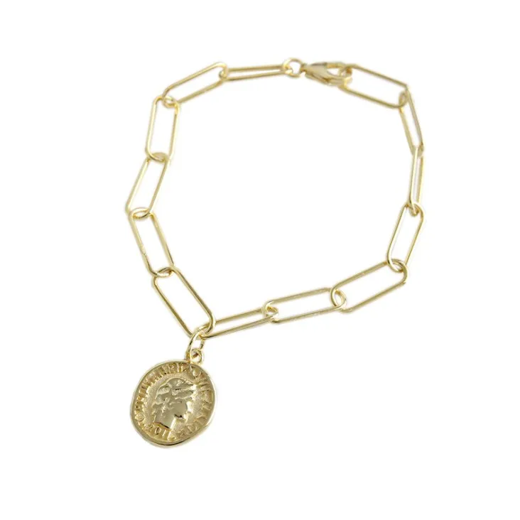 New Gold Plated 925 Sterling Silver Chain Bracelet Tiny Portrait Religious Medal Coin Disc Charm Bracelet Jewelry For Women
New Gold Plated 925 Sterling Silver Chain Bracelet Tiny Portrait Religious Medal Coin Disc Charm Bracelet Jewelry For Women