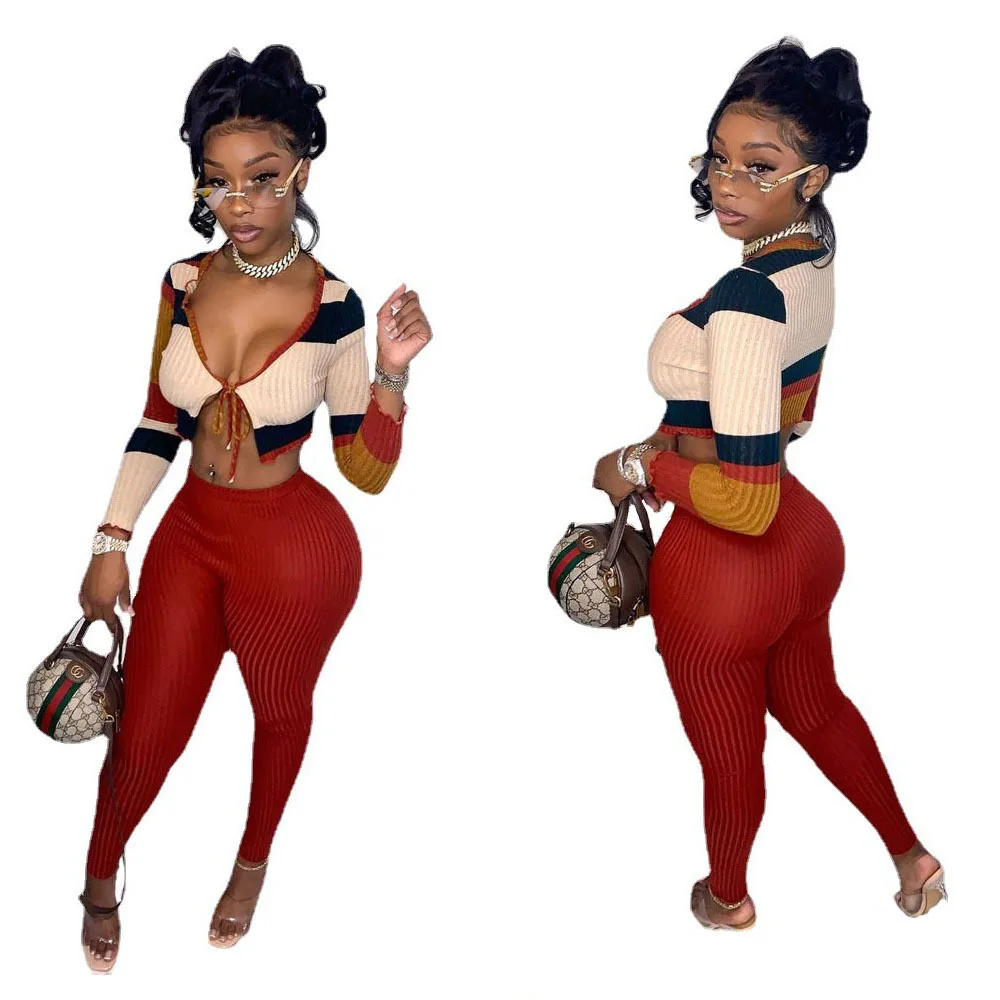 fall 2021 winter women's ladies sexy knitted Cardigan long sleeve crop top 2 Two piece pant set for women clothes night clubwear, 3 colors
fall 2021 winter women's ladies sexy knitted Cardigan long sleeve crop top 2 Two piece pant set for women clothes night clubwear, 3 colors