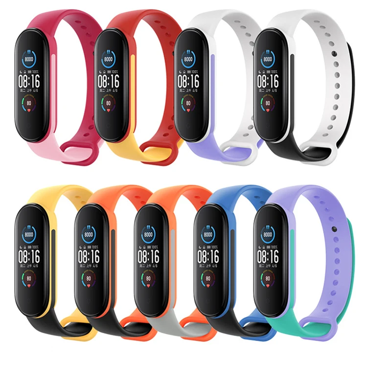 Belden Strap Sport Soft Silicone Belt Watchband Bracelet For Xiaomi Mi Band 5 6 Smartwatch Double Color Replacement Wristband, Multi colors 
Belden Strap Sport Soft Silicone Belt Watchband Bracelet For Xiaomi Mi Band 5 6 Smartwatch Double Color Replacement Wristband, Multi colors