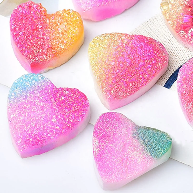 Natural Rainbow Crystal Cluster Heart-Shape Electroplating Cluster Aura Quartz Crystal Hearts
Natural Rainbow Crystal Cluster Heart-Shape Electroplating Cluster Aura Quartz Crystal Hearts