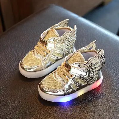 Wholesale Cute Fashionable Children Kids Light Led Shoes With Wings, Gold, silver, pink
Wholesale Cute Fashionable Children Kids Light Led Shoes With Wings, Gold, silver, pink