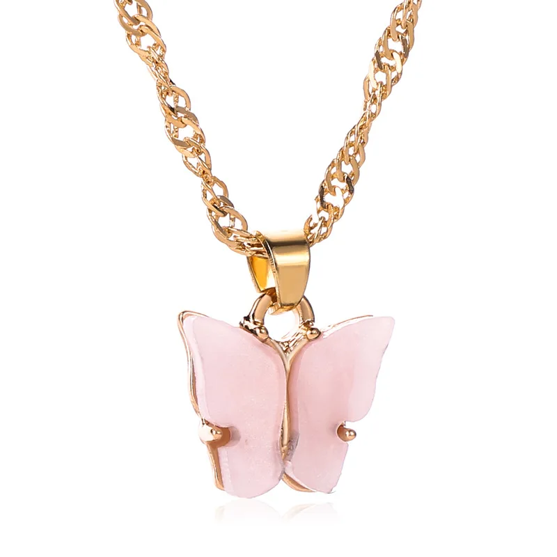 Bohemian Summer Gold Clavicle Chain Pink Acrylic Butterfly Charm Necklace Acrylic Butterfly Pendant Necklace, As picture
Bohemian Summer Gold Clavicle Chain Pink Acrylic Butterfly Charm Necklace Acrylic Butterfly Pendant Necklace, As picture