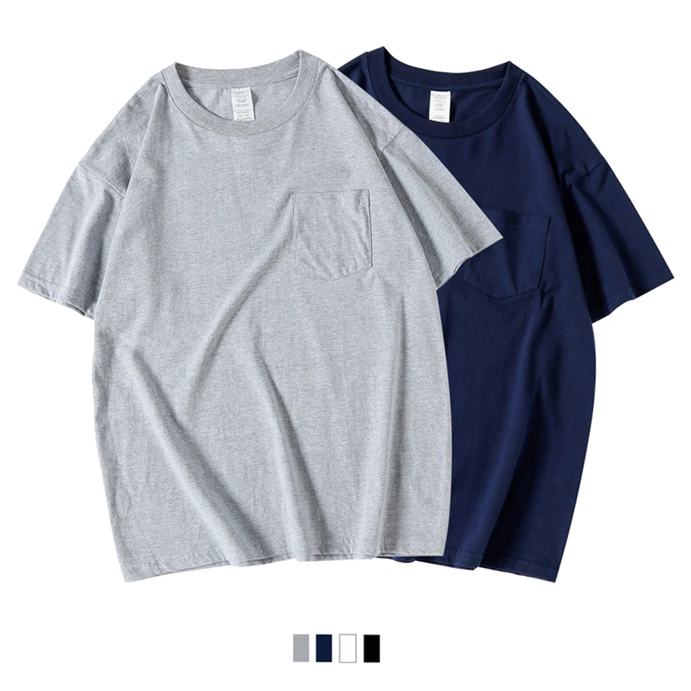 High Quality Cotton Loose Oversized Plain Tshirt Custom Logo Print Blank T Shirts With Pocket
High Quality Cotton Loose Oversized Plain Tshirt Custom Logo Print Blank T Shirts With Pocket