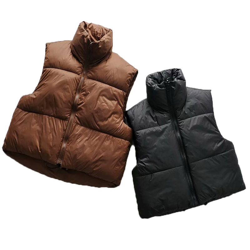 2021 winter new solid color zipper sleeveless vest women's casual stand collar warm down jacket vest
2021 winter new solid color zipper sleeveless vest women's casual stand collar warm down jacket vest