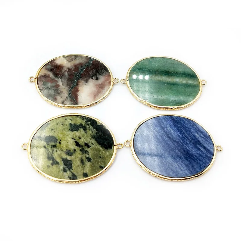 Natural Fashion Gemstone Oval Sliced Pendant Connector Jewellery Bezel Slice Pendant Modern Necklace Charms for Jewelry Making, Multi natural pendant
Natural Fashion Gemstone Oval Sliced Pendant Connector Jewellery Bezel Slice Pendant Modern Necklace Charms for Jewelry Making, Multi natural pendant