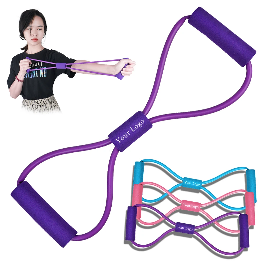 Figure 8 Resistance Band, Yoga Gym Fitness Pulling Rope Elastic Stretch Bands for Exercise Muscle Training, Pink, blue, purple
Figure 8 Resistance Band, Yoga Gym Fitness Pulling Rope Elastic Stretch Bands for Exercise Muscle Training, Pink, blue, purple