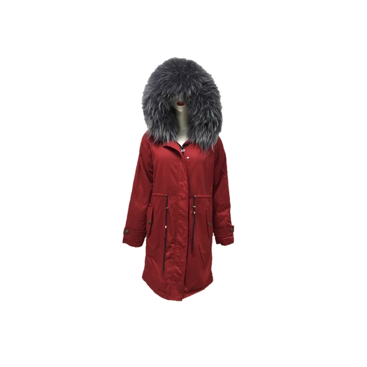 Latest England Style Retro Lady Fur Casacas Mujer Winter Bright Red With Gray Fur Hooded Parka, Red,gray
Latest England Style Retro Lady Fur Casacas Mujer Winter Bright Red With Gray Fur Hooded Parka, Red,gray