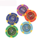 New arrival casino clay poker chips set oem from poker chips factory 14 gram with logo sticker