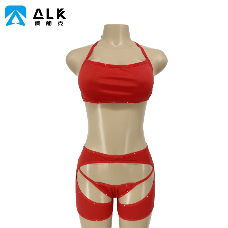 Ailangke Wholesale Custom Rhinestone Logo Rave Clothing For Exotic Night Club, Custom color
Ailangke Wholesale Custom Rhinestone Logo Rave Clothing For Exotic Night Club, Custom color