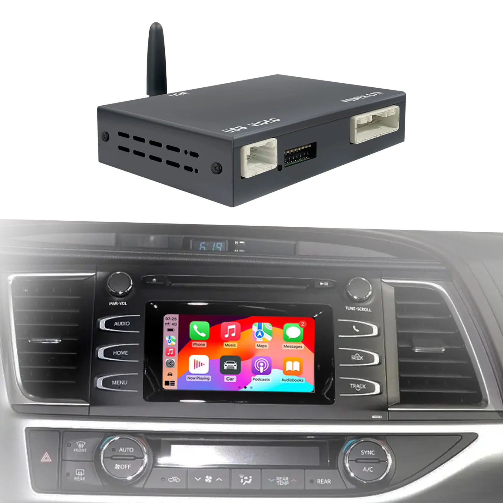 OEM Screen Upgrade Decoder Box multimedia Retrofit Kit for Toyota codec 2014 to 2019 wireless CarPlay Android auto
OEM Screen Upgrade Decoder Box multimedia Retrofit Kit for Toyota codec 2014 to 2019 wireless CarPlay Android auto
