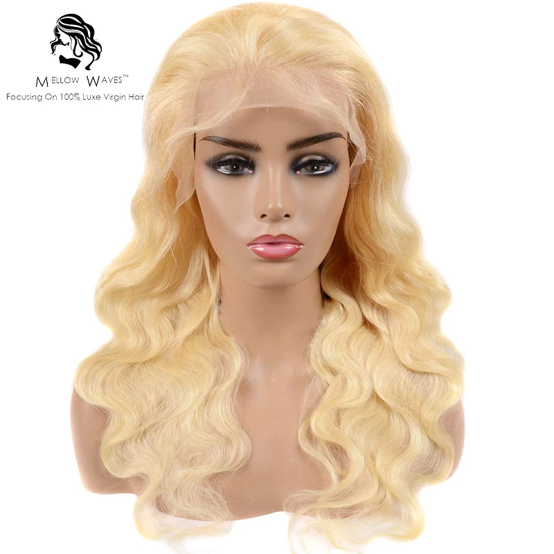 Mellow Waves 613 Blonde Color Human Hair Wigs Body Wave Lace Frontal Wigs Remy Peruvian Human Hair For women, 613# front lace wig blonde
Mellow Waves 613 Blonde Color Human Hair Wigs Body Wave Lace Frontal Wigs Remy Peruvian Human Hair For women, 613# front lace wig blonde