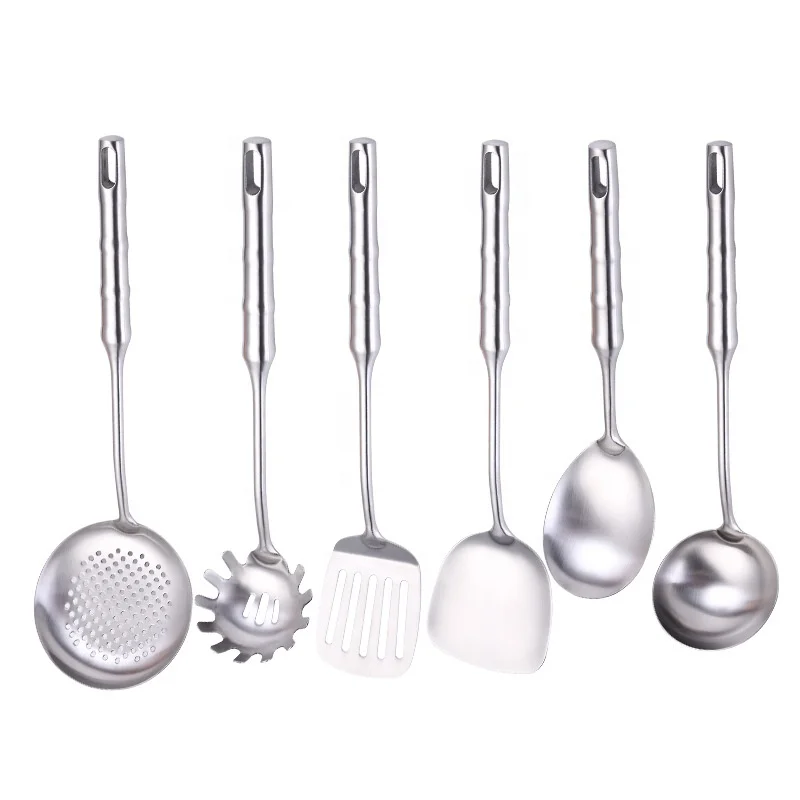 High Quality Kitchen Utensils Stainless Steel 304 Kitchenware 6 Pieces Cookware Set with Metal Holder
High Quality Kitchen Utensils Stainless Steel 304 Kitchenware 6 Pieces Cookware Set with Metal Holder