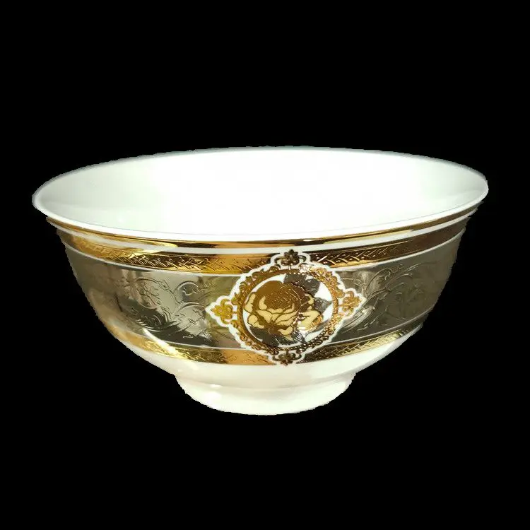 2020 hot wholesale 45 pieces new bone china dinnerware European luxury gold flower tableware sets for wedding party