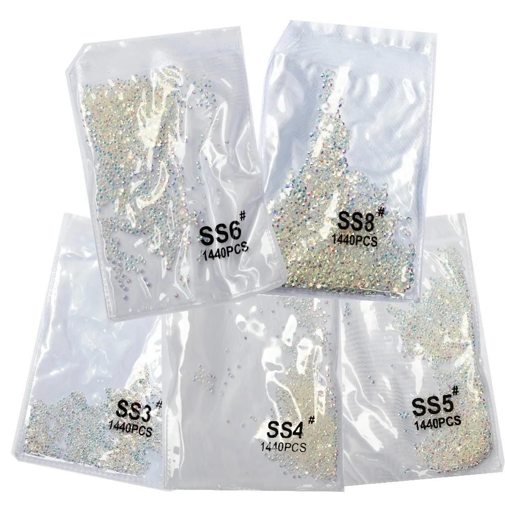 SS3-SS6 1440pcs Clear Crystal AB Gold Nail Rhinestones Decorations Tiny Mini Nail Art Rhinestone Micro Manicure Decoration, 2 color mini nail art rhinestone decorations
SS3-SS6 1440pcs Clear Crystal AB Gold Nail Rhinestones Decorations Tiny Mini Nail Art Rhinestone Micro Manicure Decoration, 2 color mini nail art rhinestone decorations