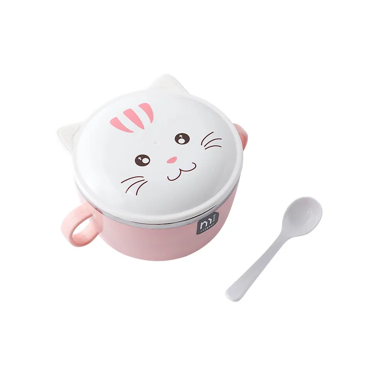 Cartoon Stainless Steel Plastic Large With Cover Instant Noodle Bowl Lunch Box Tableware Set, Green, blue, white, pink
Cartoon Stainless Steel Plastic Large With Cover Instant Noodle Bowl Lunch Box Tableware Set, Green, blue, white, pink