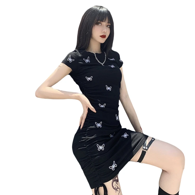 Fashion Mini Butterfly Drawstring Bandage Slim Dress Ladies Casual Bodycon Summer Black Dresses Elegant
Fashion Mini Butterfly Drawstring Bandage Slim Dress Ladies Casual Bodycon Summer Black Dresses Elegant