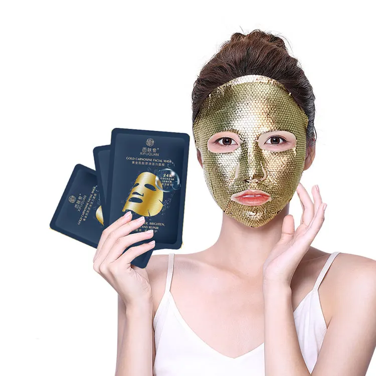 Private Label beauty care disposable brightening and smoothing face mask Gold Facial Mask 
Private Label beauty care disposable brightening and smoothing face mask Gold Facial Mask