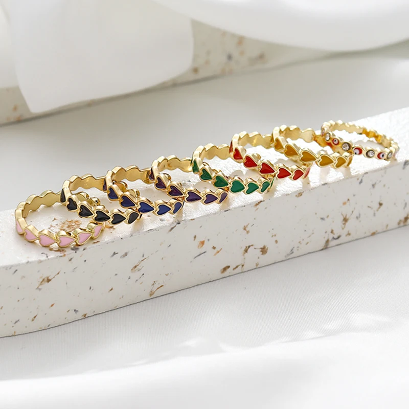 Summer Colorful Enamel Heart Surrounded Lovely Stacking Rings for Women Minimalist Gold Rings for Best Friend Cute Ring
Summer Colorful Enamel Heart Surrounded Lovely Stacking Rings for Women Minimalist Gold Rings for Best Friend Cute Ring