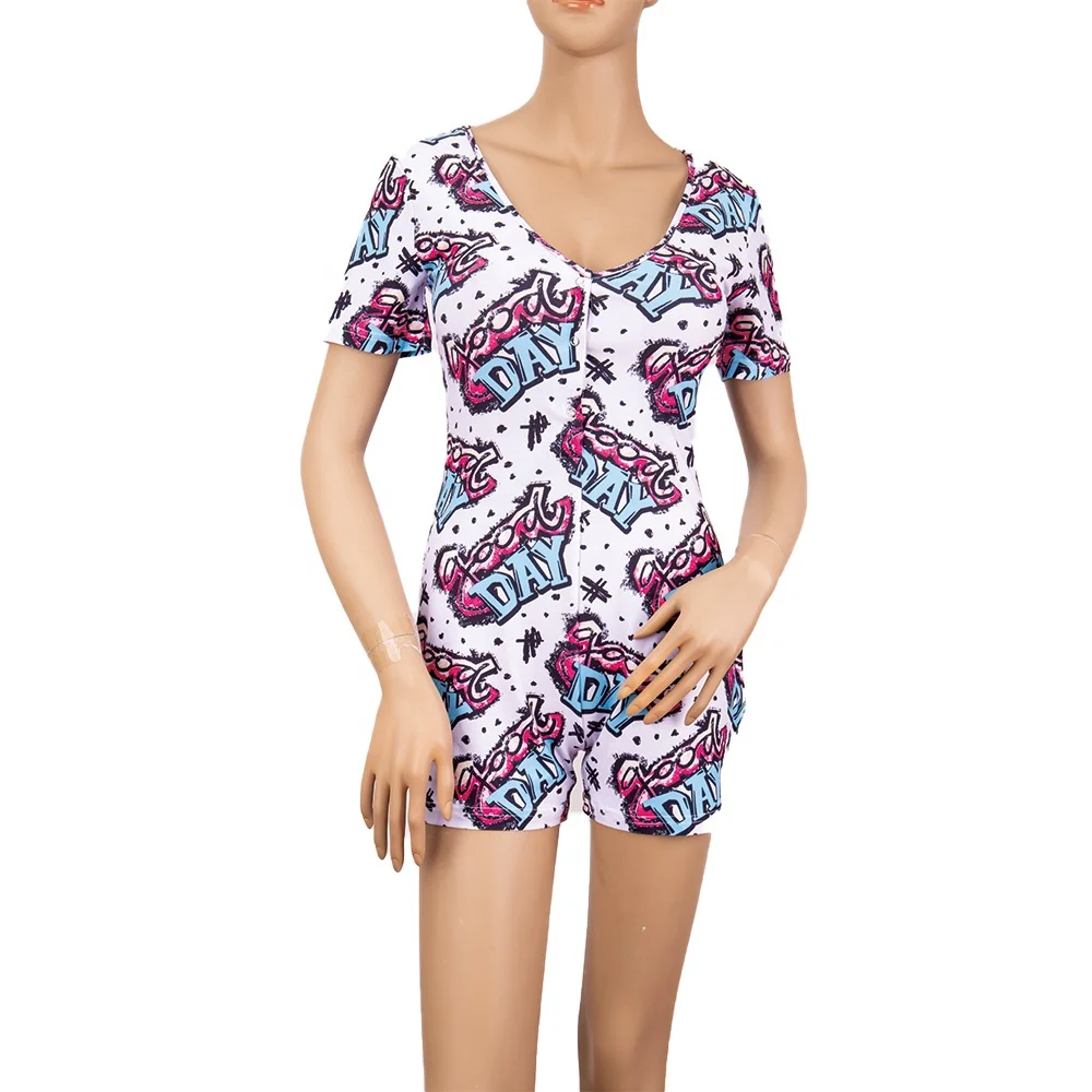 Colory Women's Sleepwear Onesie Allover Print Sexy Letter Women Onesie, Customized color
Colory Women's Sleepwear Onesie Allover Print Sexy Letter Women Onesie, Customized color