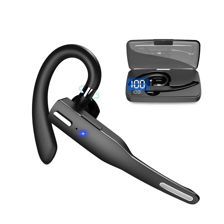 YYK525 Waterproof Wireless Bluetooth Headset Headphones Battery Display for Xiaomi Huawei Mobile Phone Business Hook Earbuds, Black
YYK525 Waterproof Wireless Bluetooth Headset Headphones Battery Display for Xiaomi Huawei Mobile Phone Business Hook Earbuds, Black