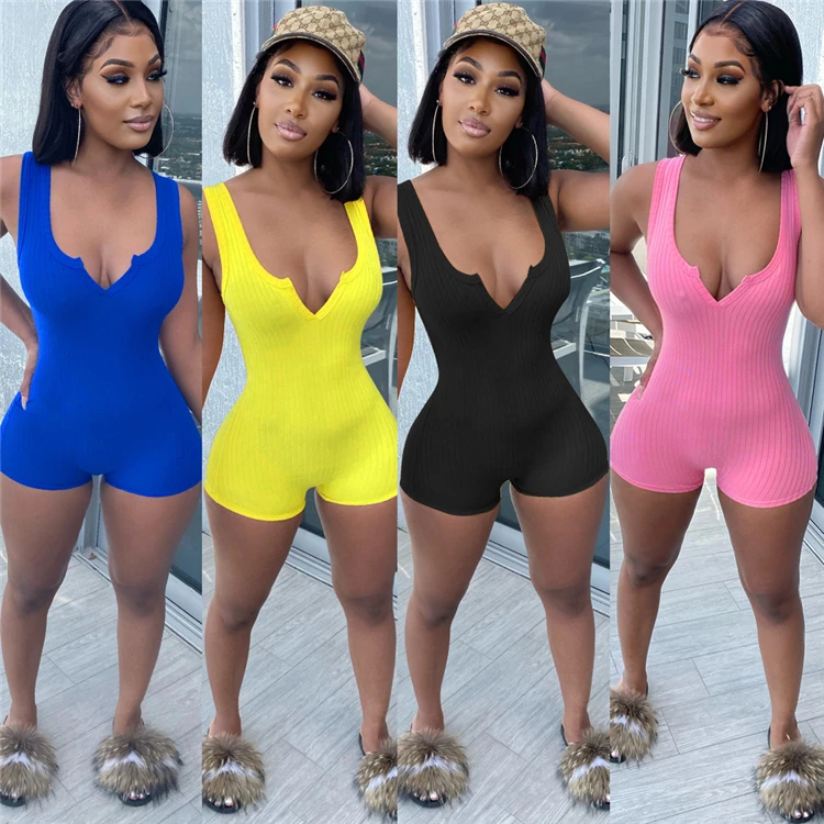 DUODUOCOLOR Ladies jumpsuit night club party 2021 sexy pure color deep bodycon bodysuit v neck shorts vest romper D97326, Yellow, black, blue, pink
DUODUOCOLOR Ladies jumpsuit night club party 2021 sexy pure color deep bodycon bodysuit v neck shorts vest romper D97326, Yellow, black, blue, pink