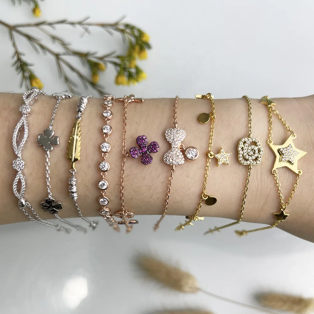 Hot Sale 925 Sterling Silver Design Minimalist Custom Charm Women Bracelet, 18k gold plated
Hot Sale 925 Sterling Silver Design Minimalist Custom Charm Women Bracelet, 18k gold plated