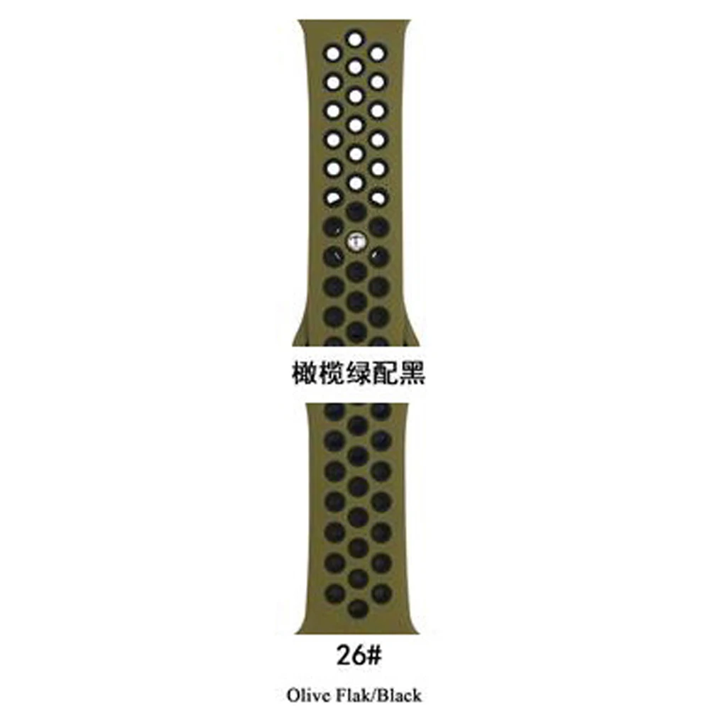 ShanHai Soft Silicone Sport Strap For iWatch Band 38mm 40mm 42mm 44mm S/M M/L for Series 5/4/3/2/1, Multi-color optional or customized
ShanHai Soft Silicone Sport Strap For iWatch Band 38mm 40mm 42mm 44mm S/M M/L for Series 5/4/3/2/1, Multi-color optional or customized