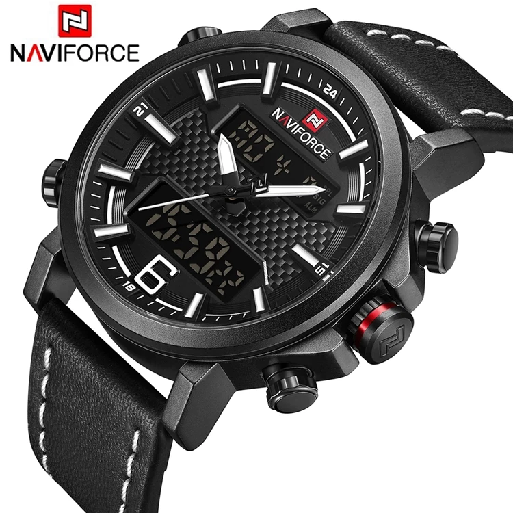 NAVIFORCE Men Watch Digital Top Brand Luxury Military Army Sport Man Wristwatch Genuine Leather LED Quartz Male Clock New 9135
NAVIFORCE Men Watch Digital Top Brand Luxury Military Army Sport Man Wristwatch Genuine Leather LED Quartz Male Clock New 9135