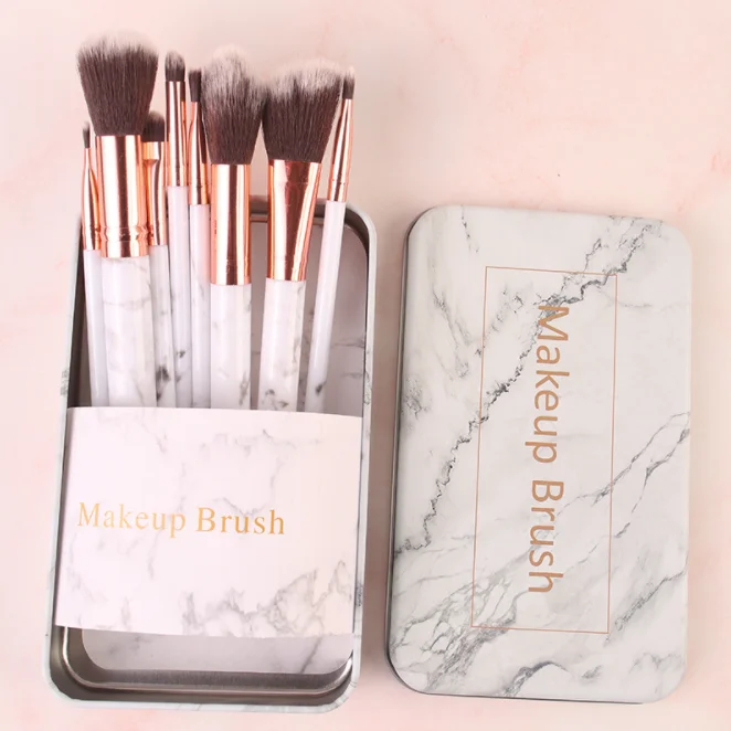 New 8pcs marble makeup brush set iron box super soft hair eco-material handle wholesale makeup brushes set cosmetics tools
New 8pcs marble makeup brush set iron box super soft hair eco-material handle wholesale makeup brushes set cosmetics tools