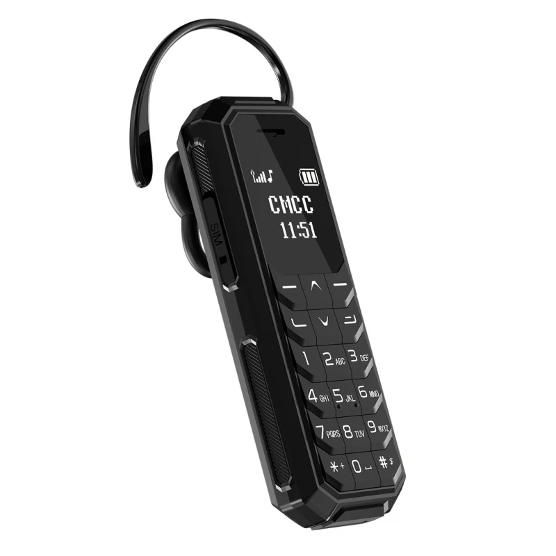

Fashionable Anti-lost AEKU KK2 Mini Mobile Phone Nano SIM Card 0.66 inch OLED Screen Hands Free Dialer Headphone