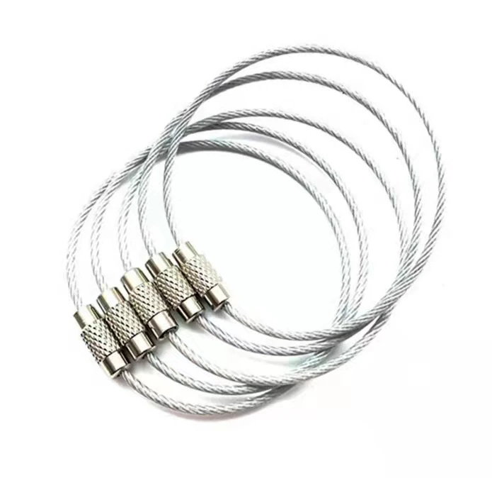 Stainless Steel Wire Keychains Aircraft Cable Key Ring for Hanging ID Tags or Luggage Tags
Stainless Steel Wire Keychains Aircraft Cable Key Ring for Hanging ID Tags or Luggage Tags