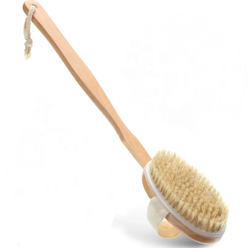 Massage Wood Natural Bristle Dry Skin Bath Body Brush With Detachable Handle, Natural wooden color
Massage Wood Natural Bristle Dry Skin Bath Body Brush With Detachable Handle, Natural wooden color