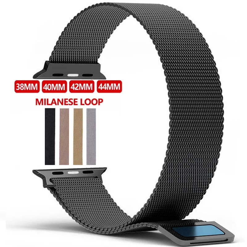 Milanese Loop band for Smart Watch Stainless Steel Magnetic Strap Replacement 38mm 40mm for iwatch series 5/4/3/2/1 42mm 44mm
Milanese Loop band for Smart Watch Stainless Steel Magnetic Strap Replacement 38mm 40mm for iwatch series 5/4/3/2/1 42mm 44mm