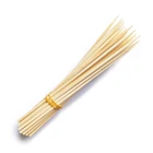 Natural Color Top Grade easy kabob wide wooden skewers barbecue round bamboo skewer for Party