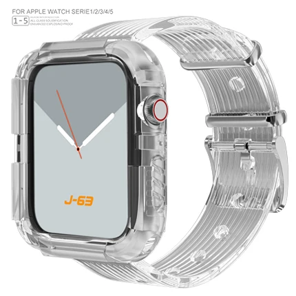 Qiman Jelly Clear Transparent TPU Strap For Apple Watch TPU Wrist Band For Apple Watch Clear Band 38/40/42/44mm, Mixed-color
Qiman Jelly Clear Transparent TPU Strap For Apple Watch TPU Wrist Band For Apple Watch Clear Band 38/40/42/44mm, Mixed-color