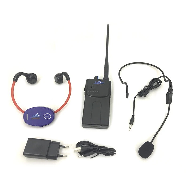 10*Wireless Bone Conduction Headphones Receiver 1*Swimming Communication Walkie Talkie Open Ear Headsets - ANKUX.COM