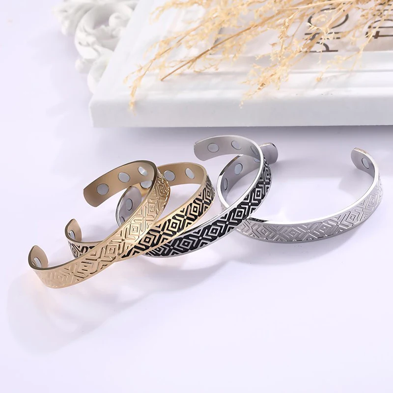 Simple Nordic Runes Cuff Bangles Stainless Steel 316l Bangles For Women Men Fine Jewelry Viking Magnetic Therapy Bracelets, Steel color,black color,gold color
Simple Nordic Runes Cuff Bangles Stainless Steel 316l Bangles For Women Men Fine Jewelry Viking Magnetic Therapy Bracelets, Steel color,black color,gold color